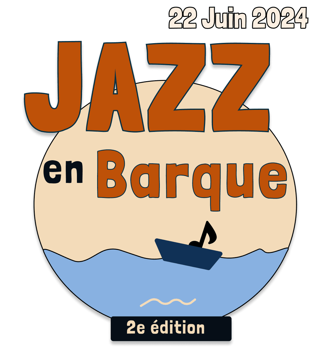 Logo du festival JEB et retour à l'accueil Logo du festival Jazz En Barque